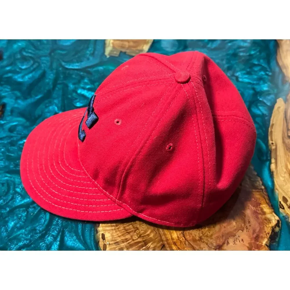 New Era 59Fifty Cleveland Indians Block C Men's 7 5/8 Fitted Cool Base Hat Cap